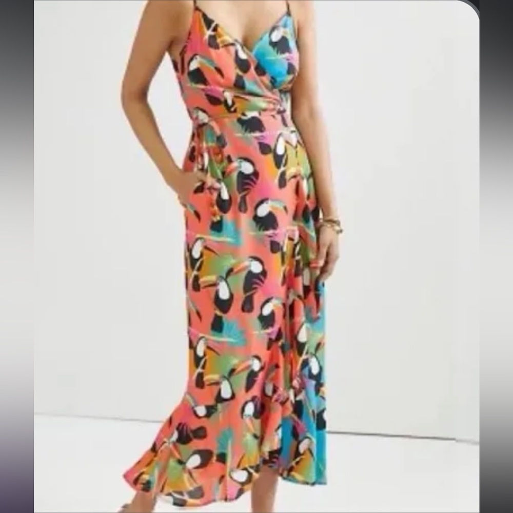 Farm Rio Toucan Wrap Dress